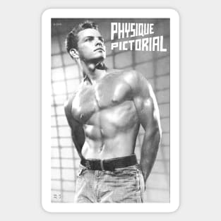 PHYSIQUE PICTORIAL - Vintage Physique Muscle Male Model Magazine Cover Sticker